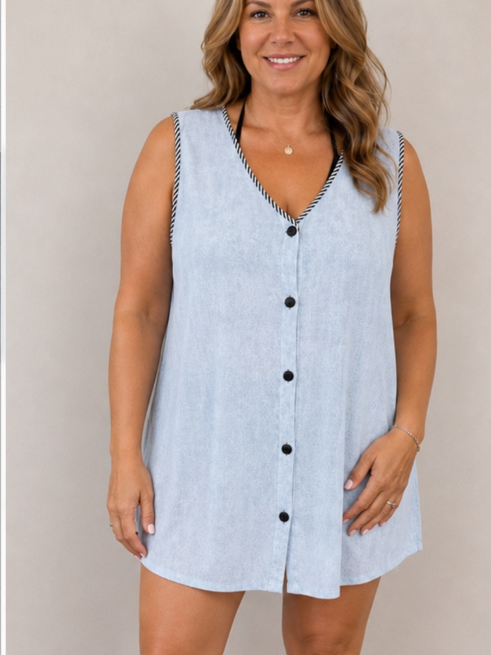 Vintage Sears 𝅺french Terry Swim Beach Towel Coverup Dress 🌎